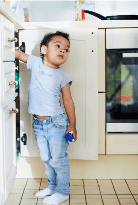 little boy playing