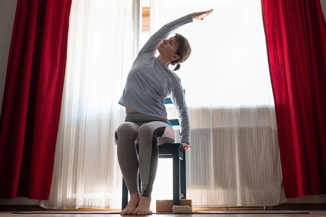 Person doing Chair yoga
