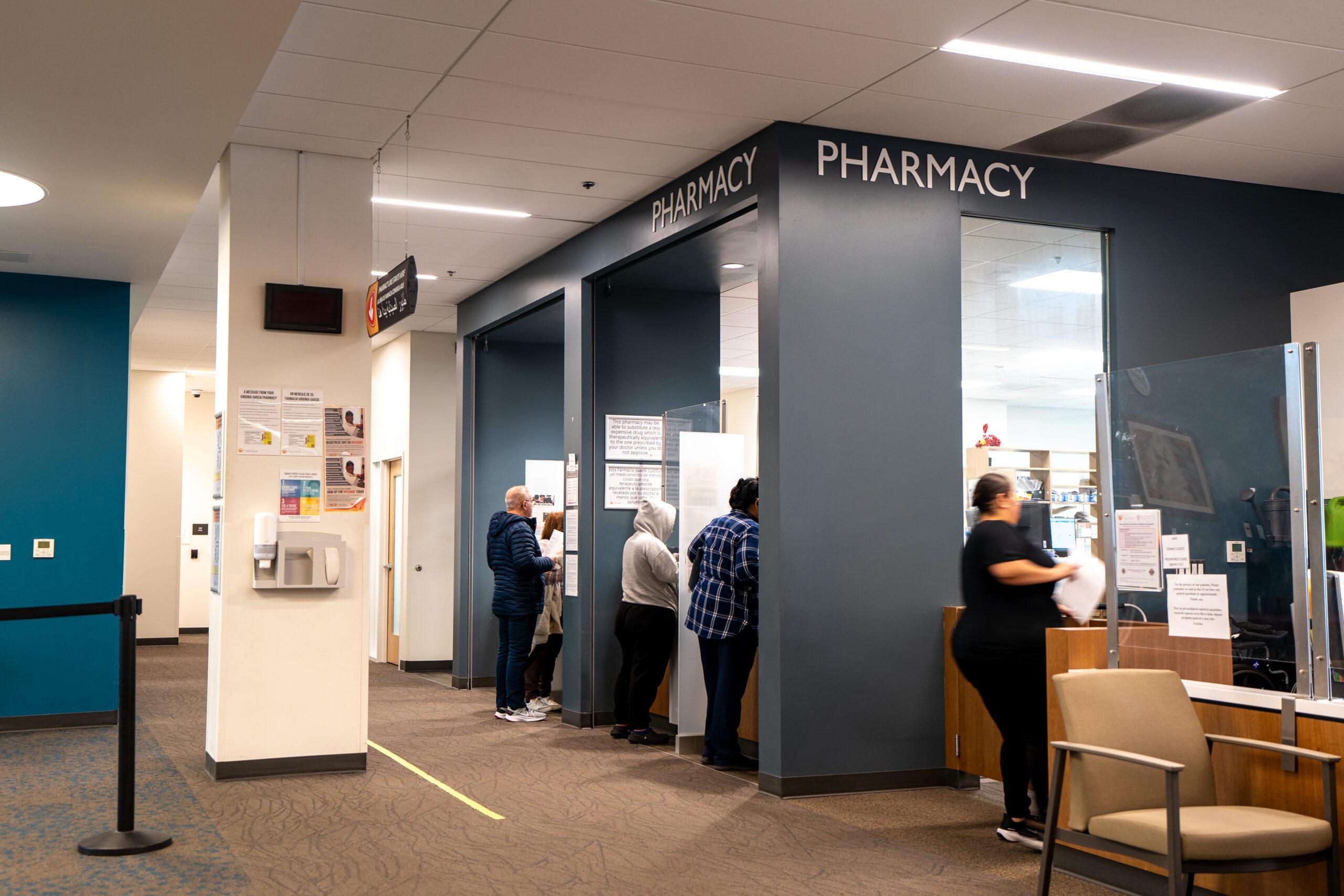 Lobby and front desk of the pharmacy